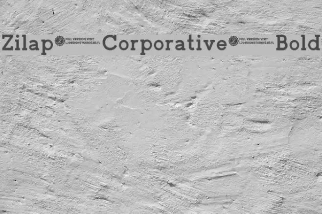 Zilap Corporative Bold Font examples