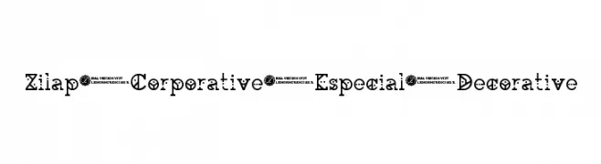 Zilap Corporative Especial Decorative  フリーフォントのダウンロード
