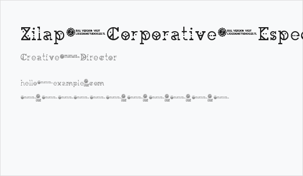 Zilap Corporative Especial Decorative Business Card