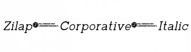 Zilap Corporative Italic  تنزيل الخطوط
