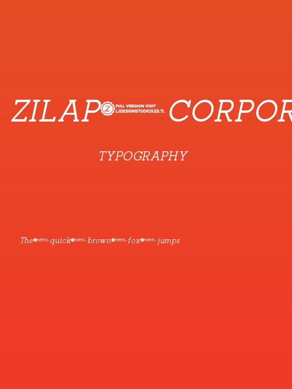 Zilap Corporative Italic Poster