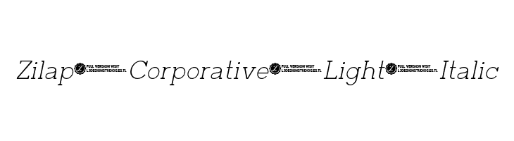 Zilap Corporative Light Italic  免费字体下载