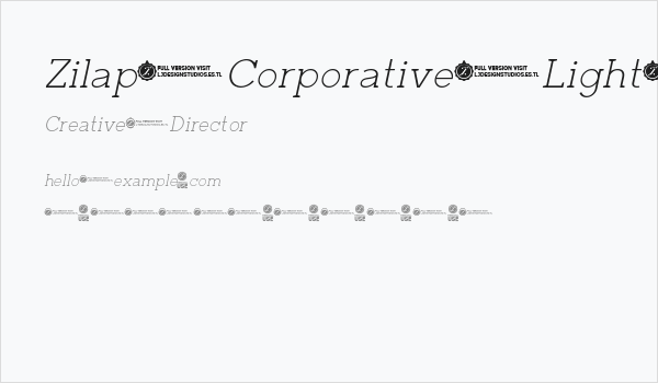 Zilap Corporative Light Italic Business Card