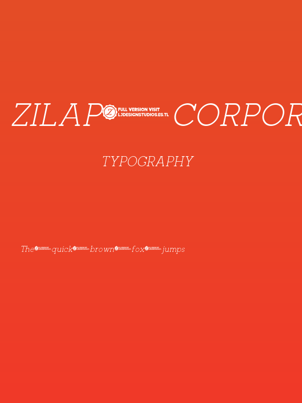 Zilap Corporative Light Italic Poster