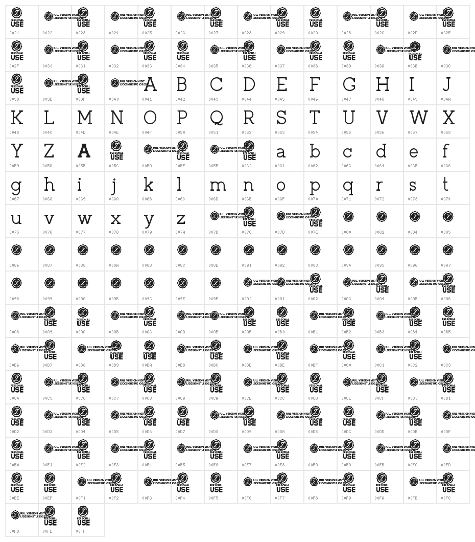 Zilap Corporative Character Map