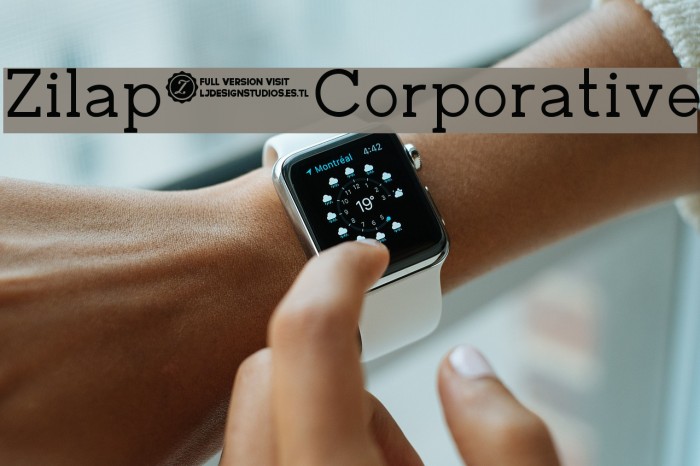Zilap Corporative Font examples