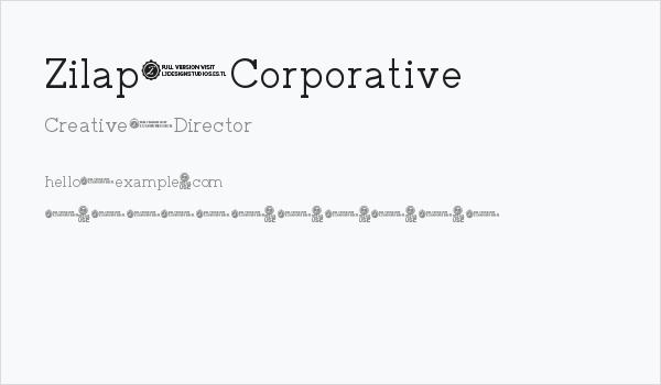 Zilap Corporative Business Card
