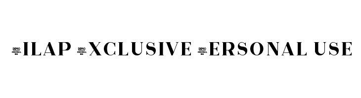 Zilap Exclusive Personal use  免费字体下载