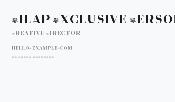 Zilap Exclusive Personal use Business Card