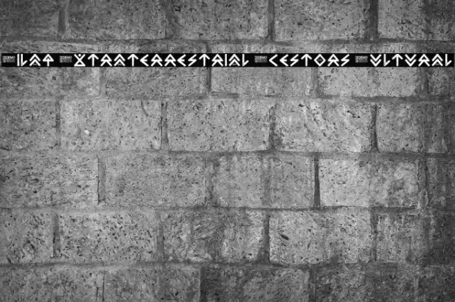 Zilap Extraterrestrial Acestors Cultural Font examples