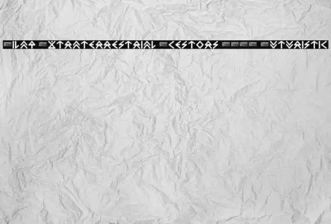 Zilap Extraterrestrial Acestors DEMO Futuristic Font examples