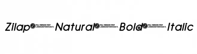 Zilap Natural Bold Italic  baixar fontes gratis