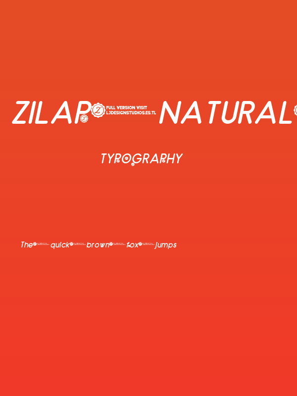 Zilap Natural Bold Italic Poster