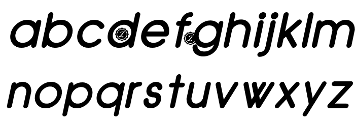 Zilap Natural Bold Italic Font LOWERCASE