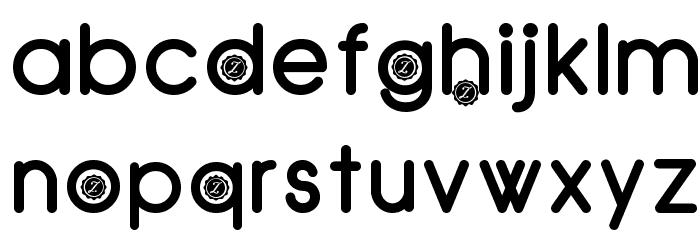 Zilap Natural Bold Font LOWERCASE