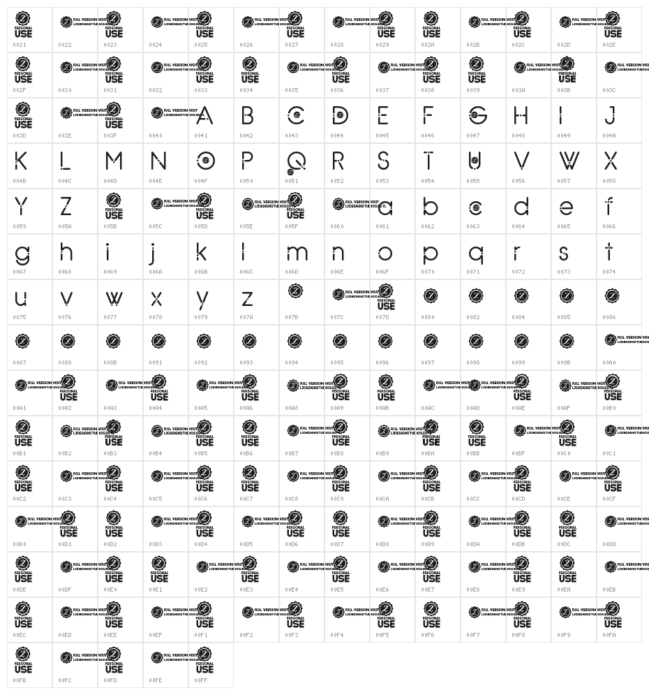 Zilap Natural Light Character Map