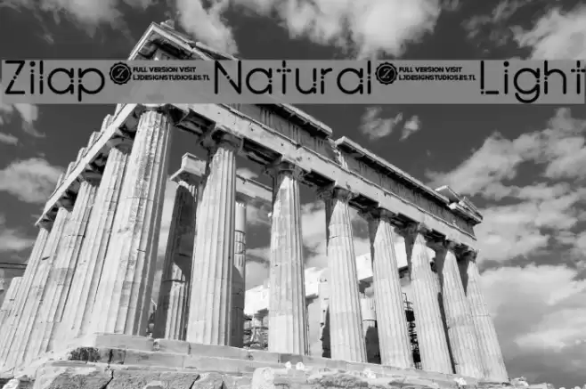 Zilap Natural Light Font examples