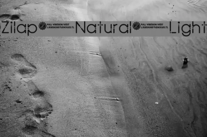 Zilap Natural Light Font examples