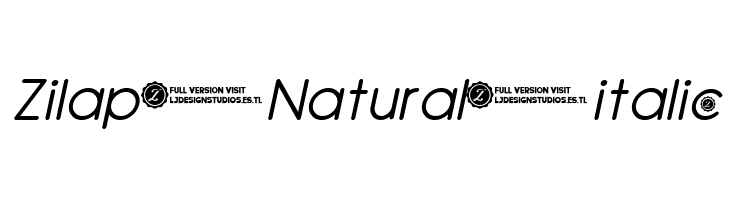 Zilap Natural italic  免费字体下载
