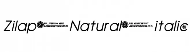 Zilap Natural italic  baixar fontes gratis