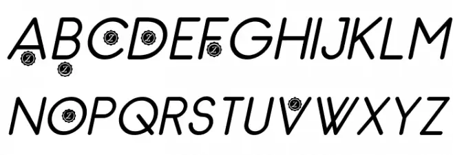 Zilap Natural italic Шрифта ВЕРХНИЙ