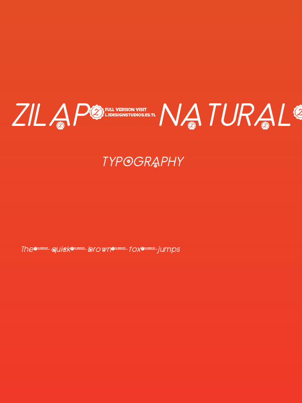 Zilap Natural italic Poster