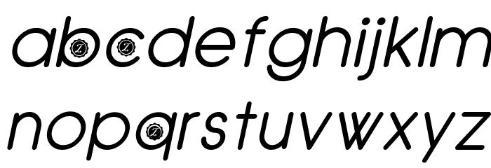 Zilap Natural italic Font LOWERCASE
