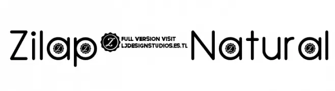Zilap Natural  Frei Schriftart Herunterladen
