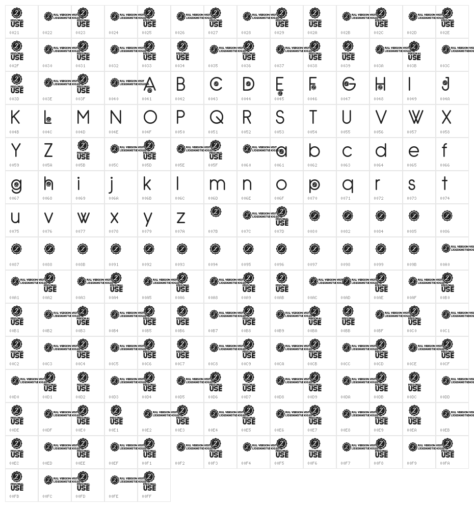 Zilap Natural Character Map