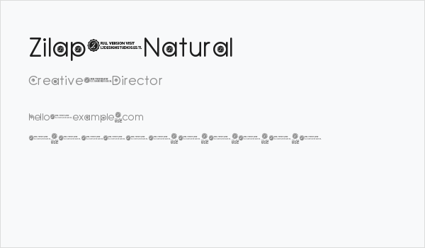 Zilap Natural Business Card