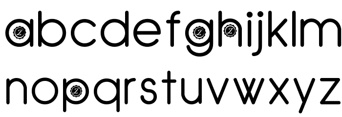 Zilap Natural Font LOWERCASE