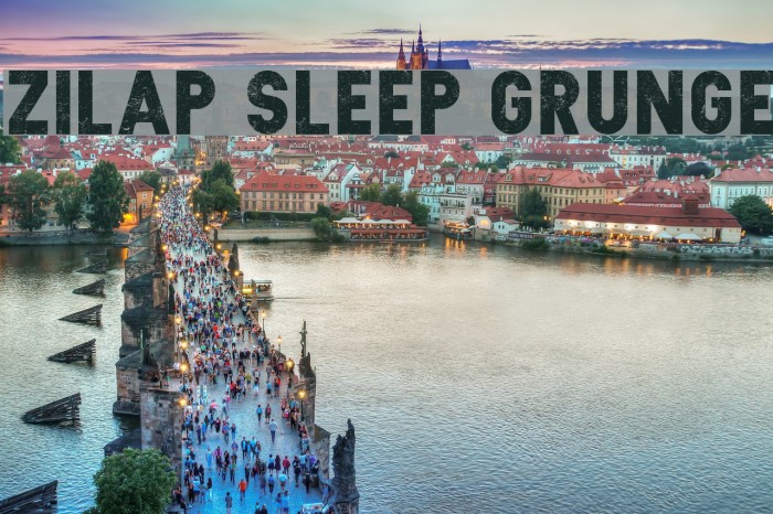 Zilap Sleep Grunge Font examples