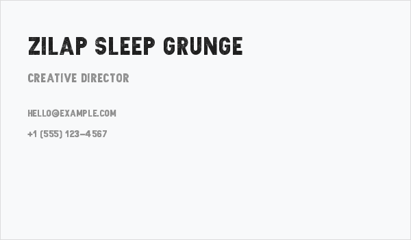 Zilap Sleep Grunge Business Card