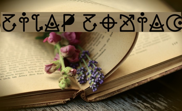 Zilap Zodiac Font examples