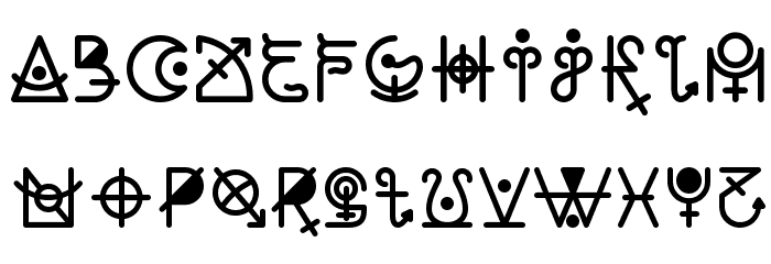 Zilap Zodiac Font LOWERCASE