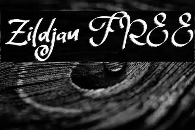 Zildjan FREE Font examples