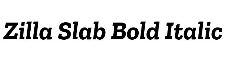 Zilla Slab Bold Italic  font caratteri gratis