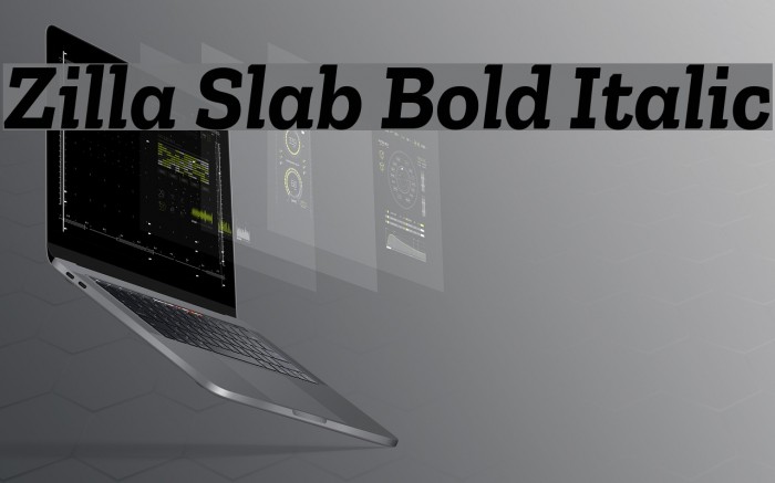 Zilla Slab Bold Italic Font examples