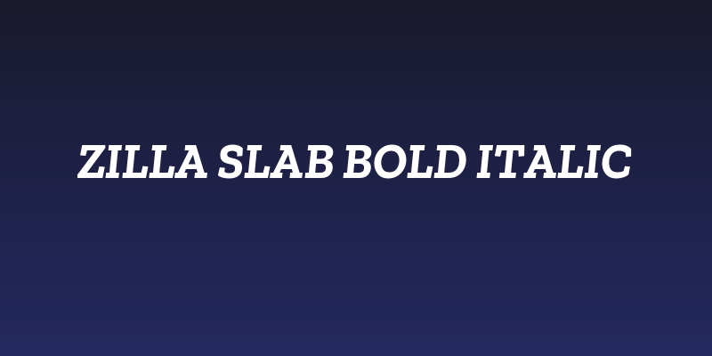 Zilla Slab Bold Italic Social Header