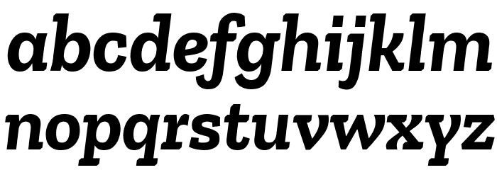 Zilla Slab Bold Italic Font LOWERCASE