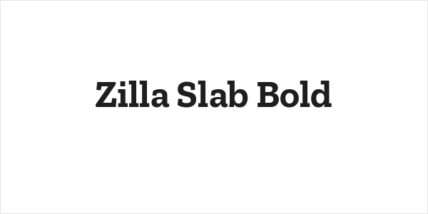 Zilla Slab Bold Logo