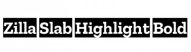Zilla Slab Highlight Bold  Frei Schriftart Herunterladen