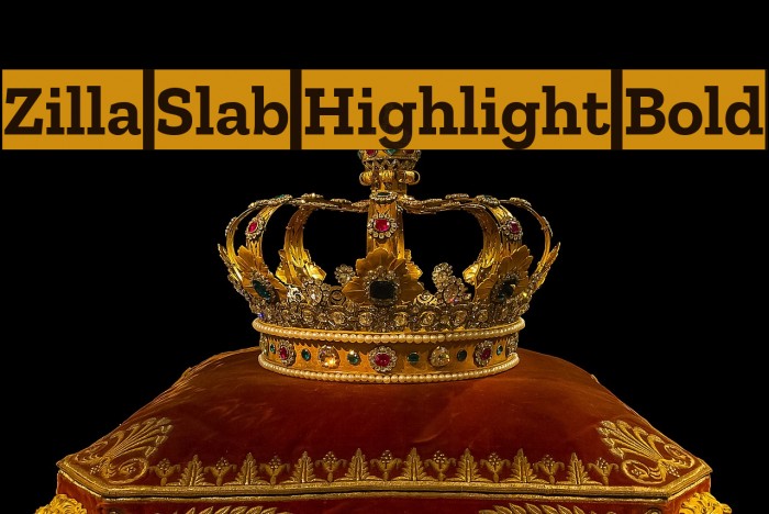 Zilla Slab Highlight Bold Font examples
