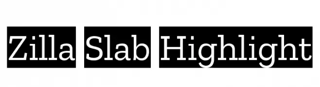 Zilla Slab Highlight  Frei Schriftart Herunterladen