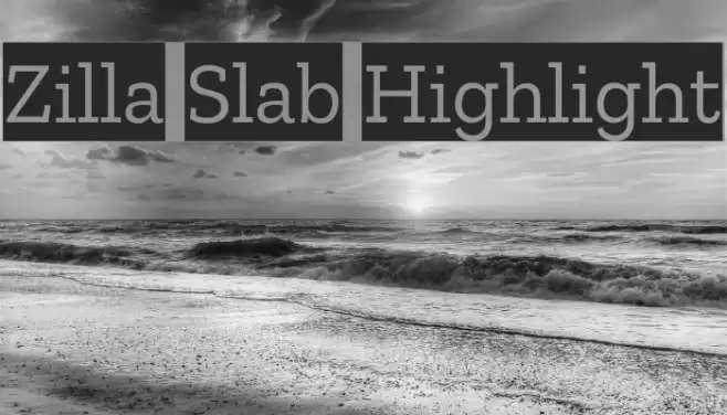 Zilla Slab Highlight Font examples