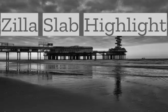 Zilla Slab Highlight Font examples