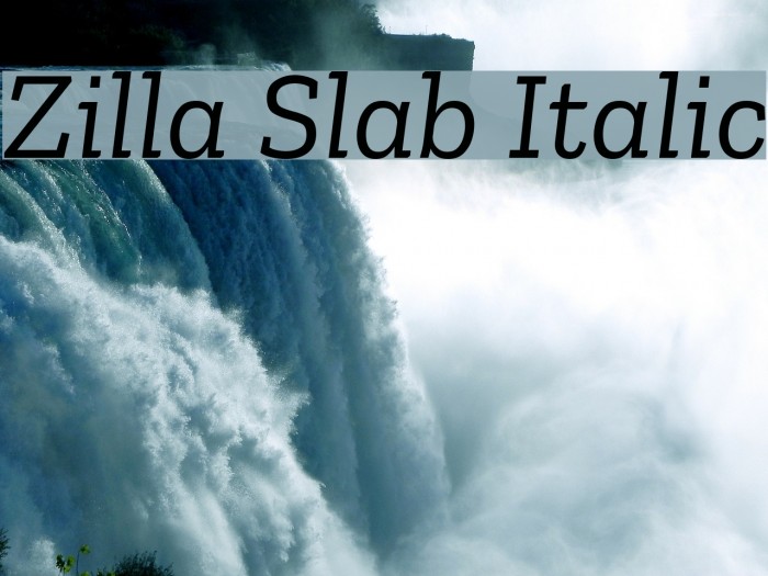 Zilla Slab Italic Font examples