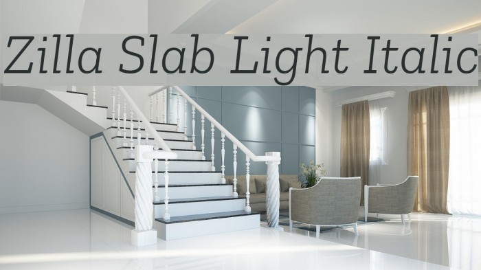 Zilla Slab Light Italic Example 1