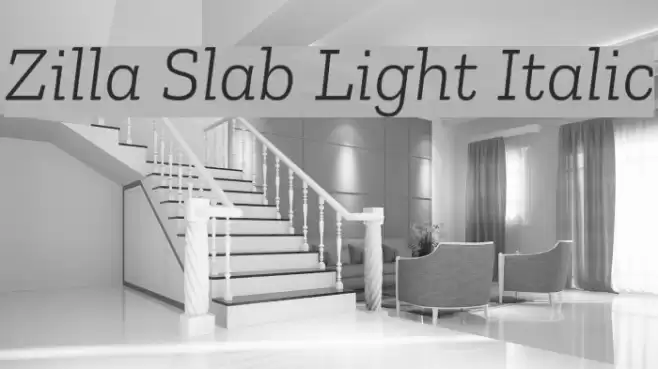 Zilla Slab Light Italic Font examples