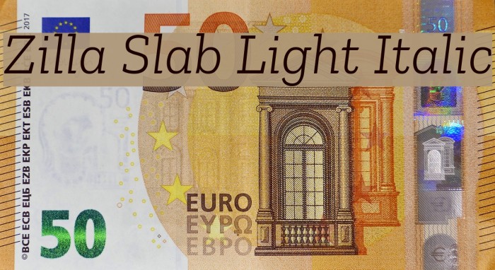 Zilla Slab Light Italic Example 2